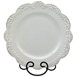 Simply Shabby Chic Chateau Dinner Plate 11” White